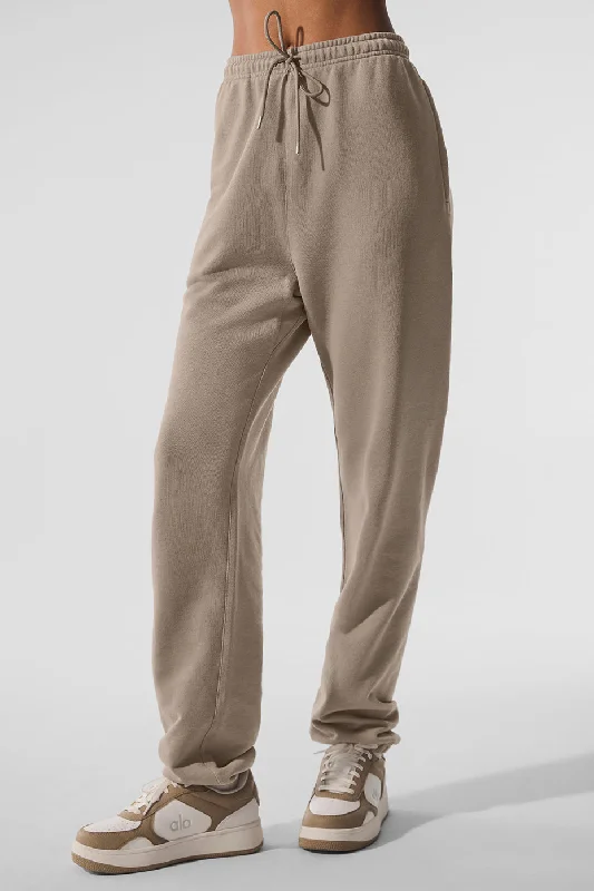 Premium Yoga Pants for Better Stretch -Chill Vintage Wash Sweatpant - Gravel Wash