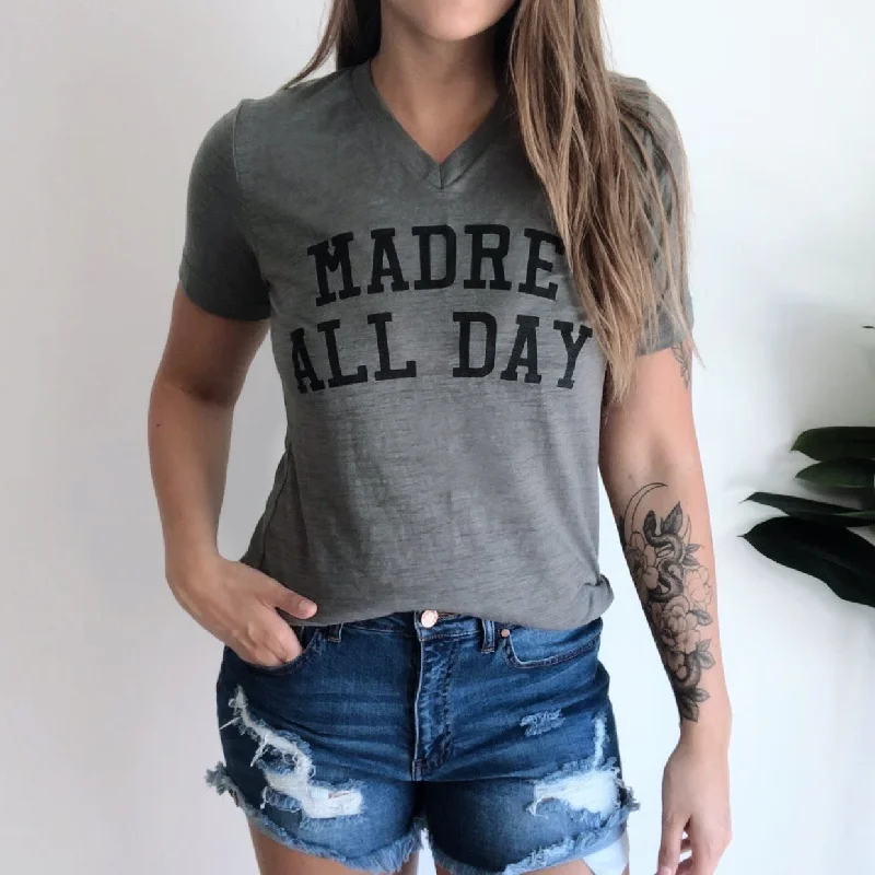 Yoga Tops for All Yoga Poses -Madre All Day • Grunge V-Neck