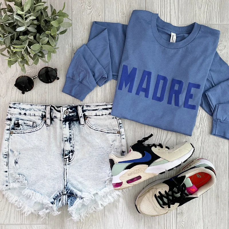Yoga Tops for Flexibility and Recovery Poses -MADRE • Periwinkle Long Sleeve