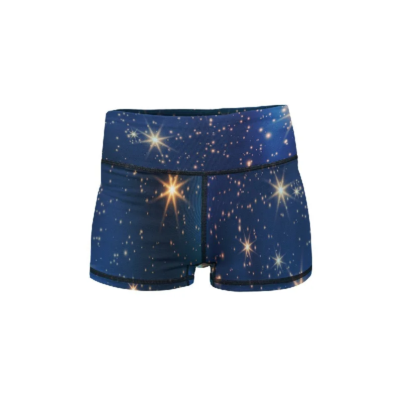 Yoga Shorts for Deep Flexibility -Magic Sky Yoga Shorts