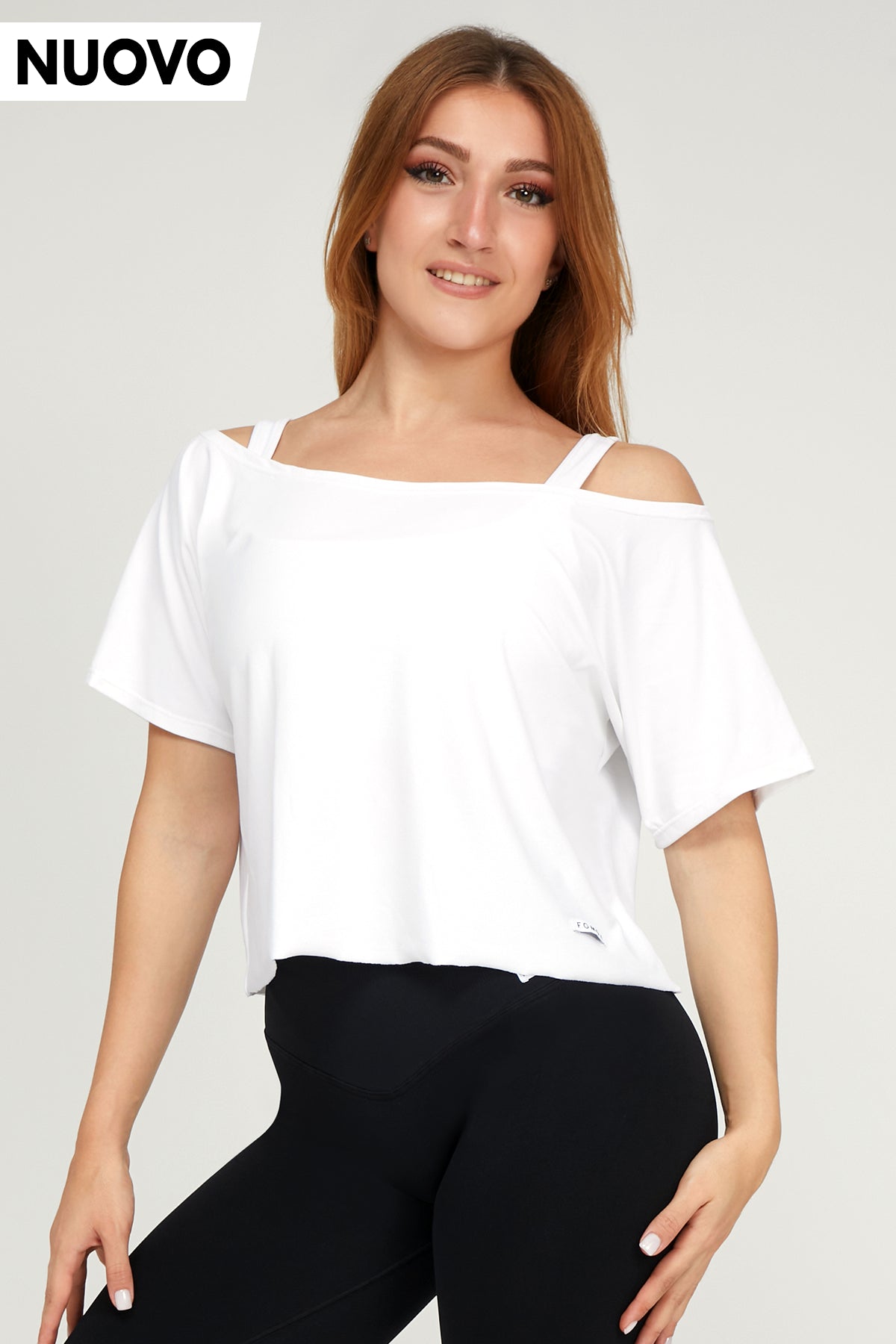 Seamless Yoga Tops for Extra Comfort -Maglia Dance Crop Bianco