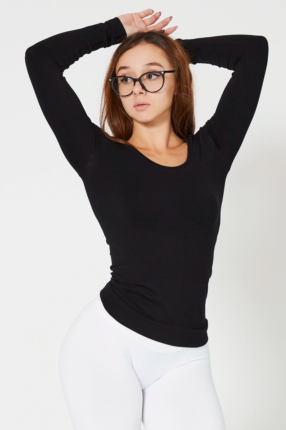 Women's Yoga Tops for Daily Wear -Maglia Manica Lunga Snellente Nero 2.0