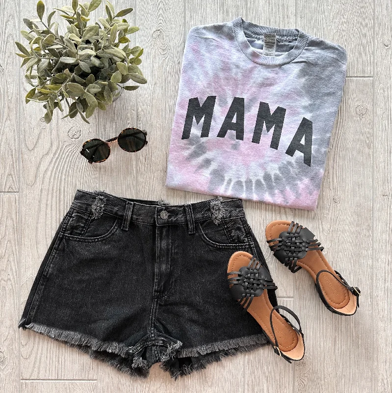Breathable Yoga Tops for Hot Yoga Classes -MAMA arch • Lavender Tie Dye