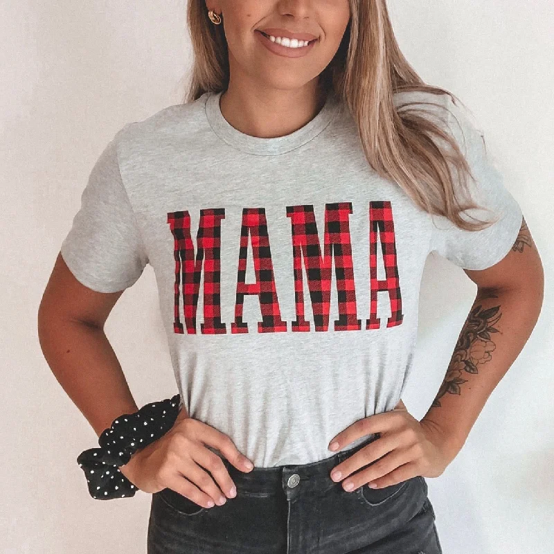Yoga Tops for All-Day Wear -MAMA • Buffalo Plaid