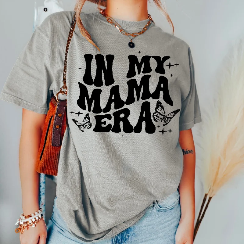 High-Cut Yoga Tops for More Coverage -Mama Era • Gray Dyed Tee