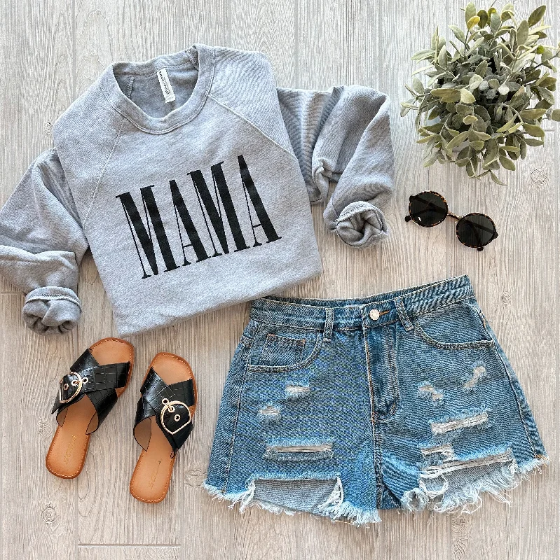 Comfortable Yoga Tops for All-Season Wear -MAMA • Gray Bella Pullover