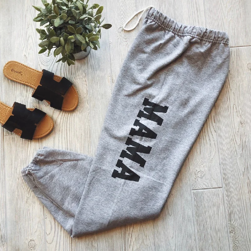 Yoga Pants for Stress Relief -MAMA Sweats • gray