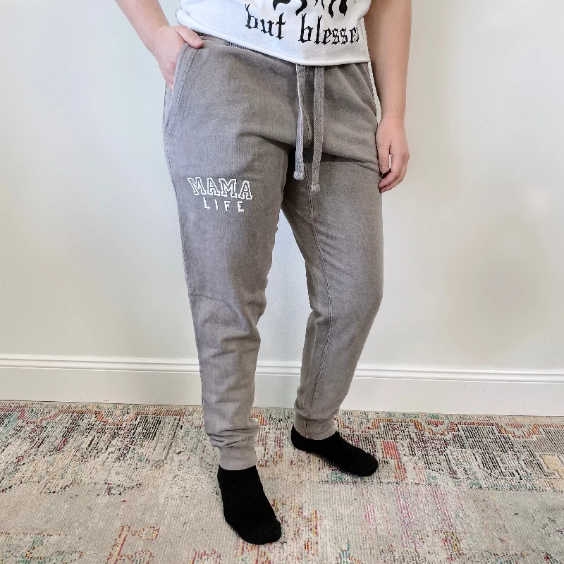 Yoga Pants with Built-In Control -Mama Life • Acid Wash Joggers
