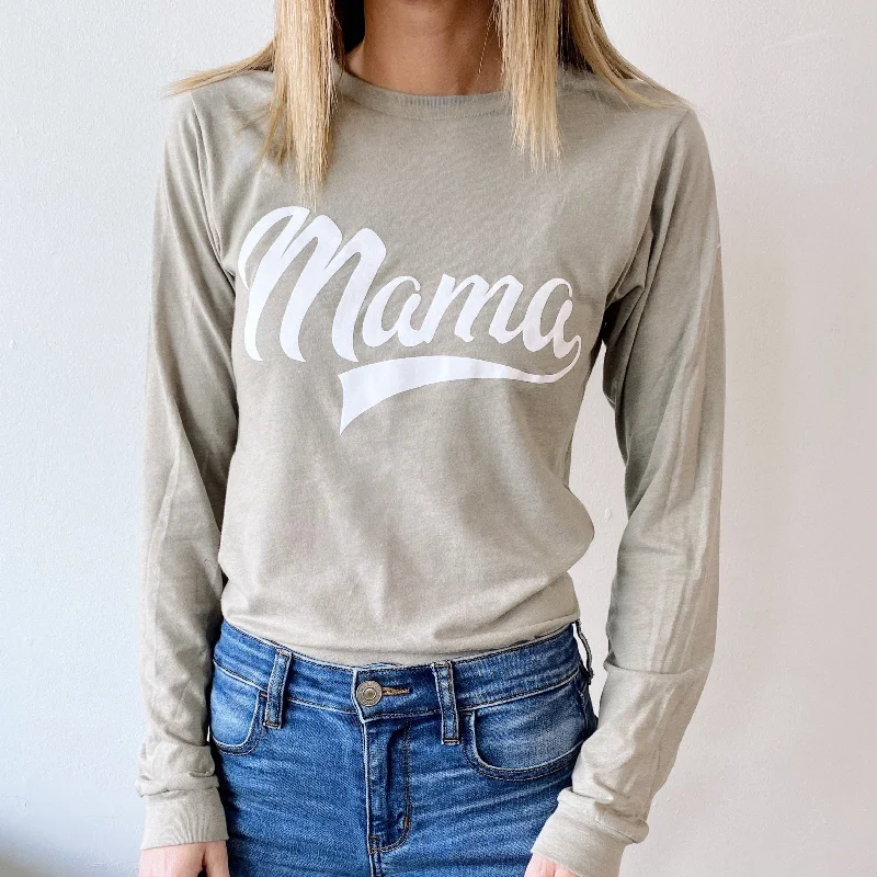 Yoga Tops for Balance and Flexibility -Mama Sporty • Stone Long Sleeve