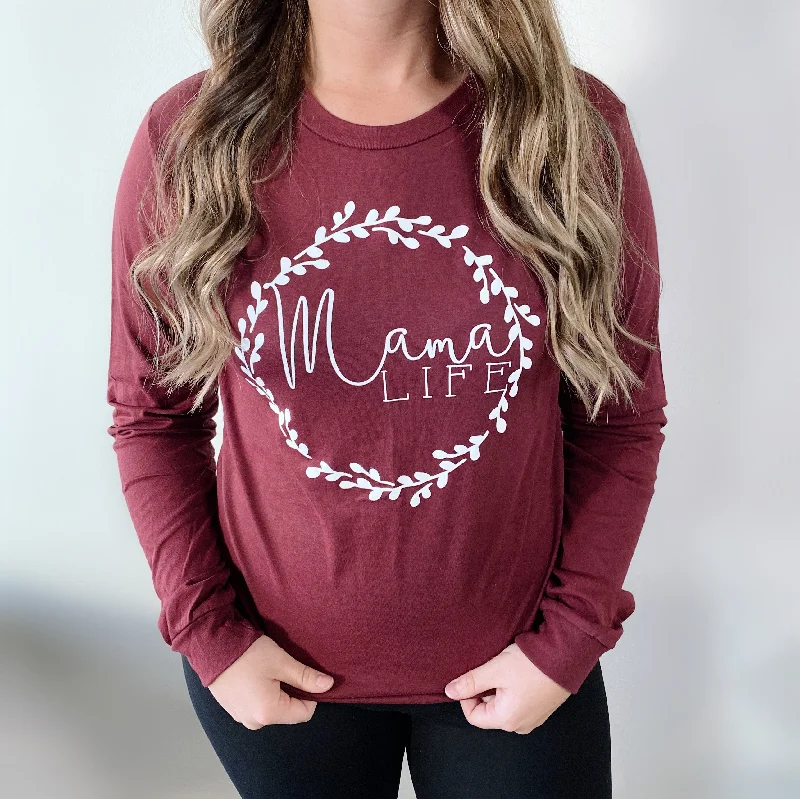 Yoga Tops for Full Support -Mama Wreath • Long Sleeve
