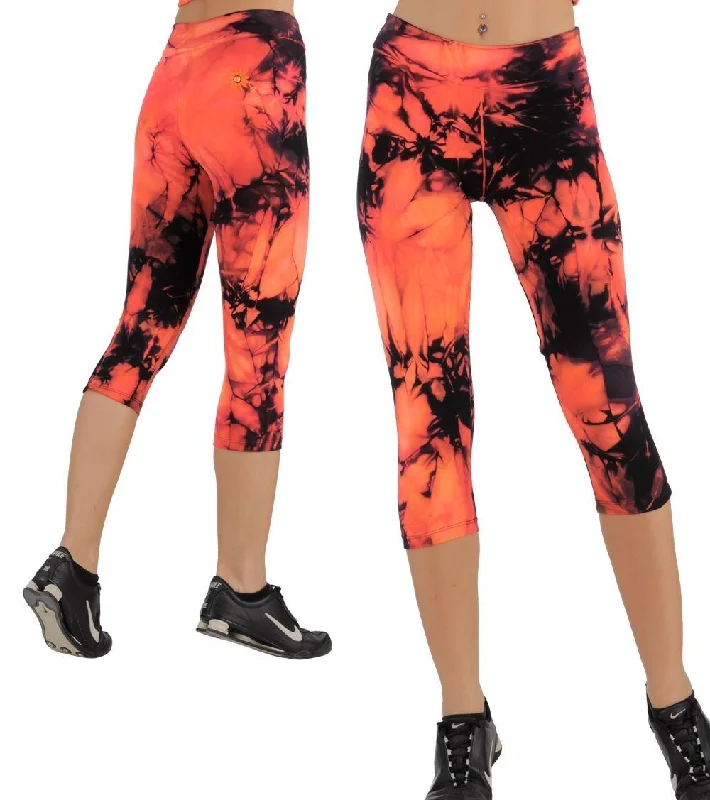 Yoga Shorts with Smooth Waistband -Margarita Activewear Fuego Capri 51275T