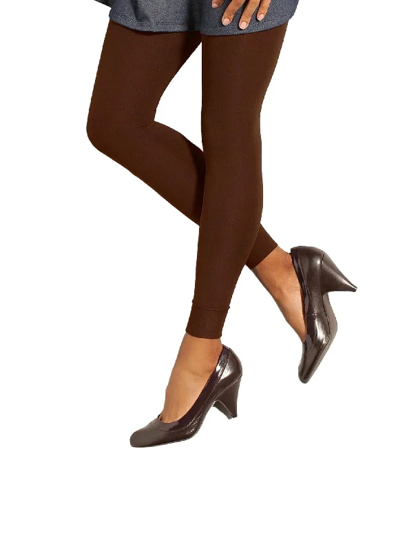 Yoga Shorts for Pilates -Maternity Light Compression Legging In Cocoa