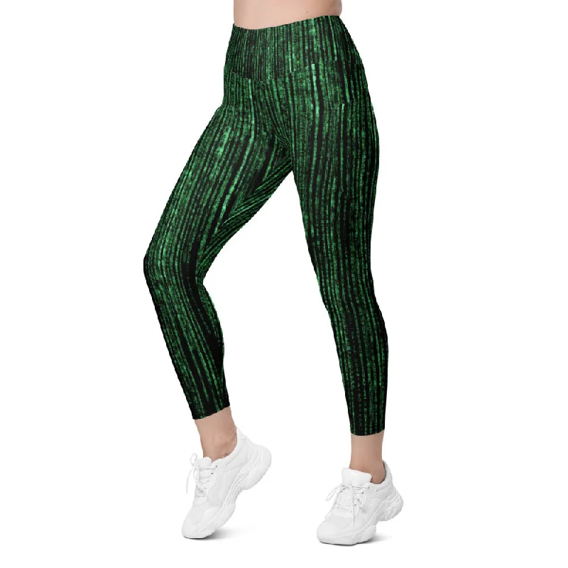 Yoga Pants for Flexibility and Style -Matrix Inspired Leggings with Pockets