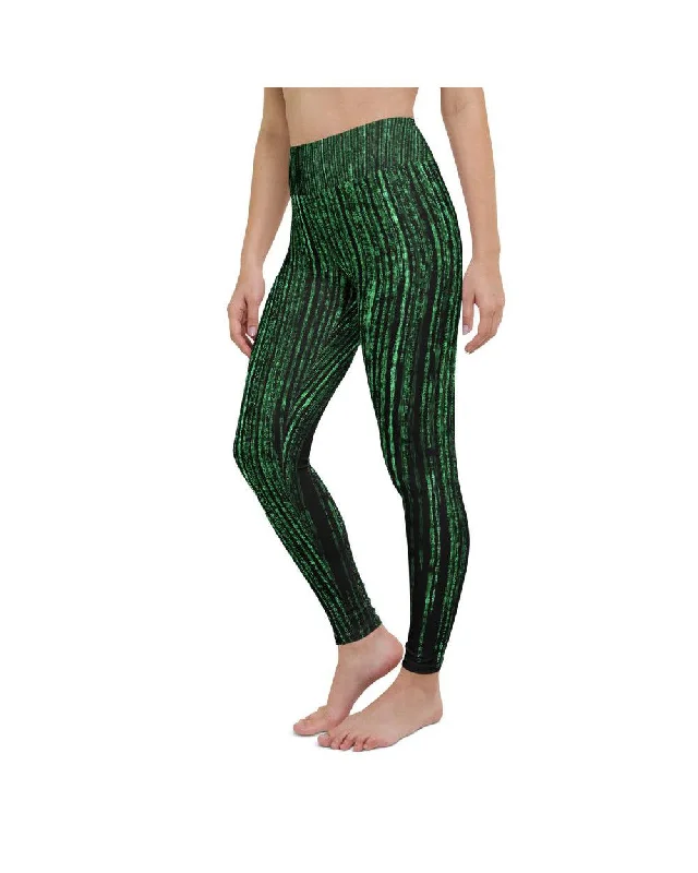 Women's High-Waisted Yoga Pants -Matrix Inspired Yoga Pants
