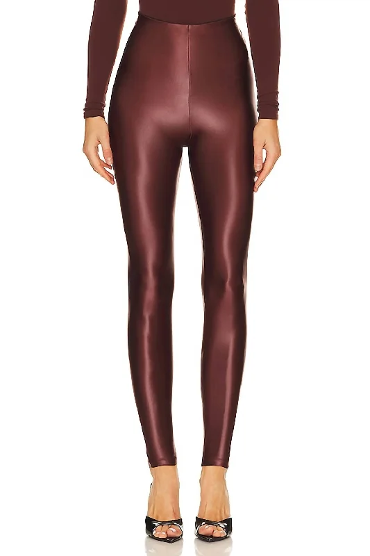 Yoga Shorts for Recovery -Matte Metallic Legging In Copper
