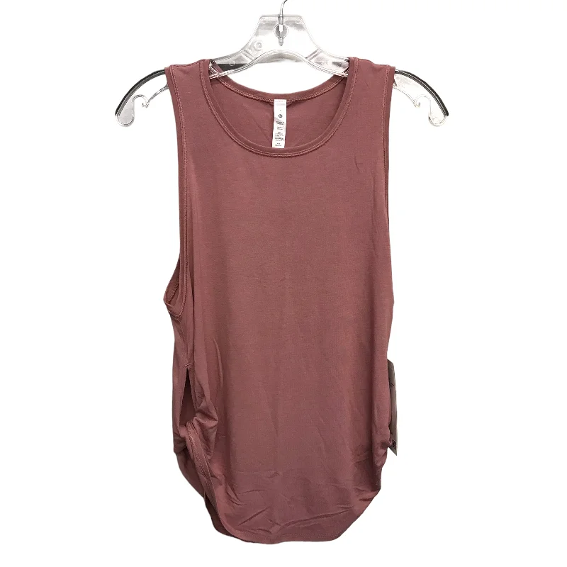 Loose Fit Yoga Tops for Relaxing Practice -MAUVE ATHLETIC TANK TOP by LULULEMON Size:S Loose Fit Yoga Tops for Relaxing Practice -MAUVE ATHLETIC TANK TOP by LULULEMON Size:S