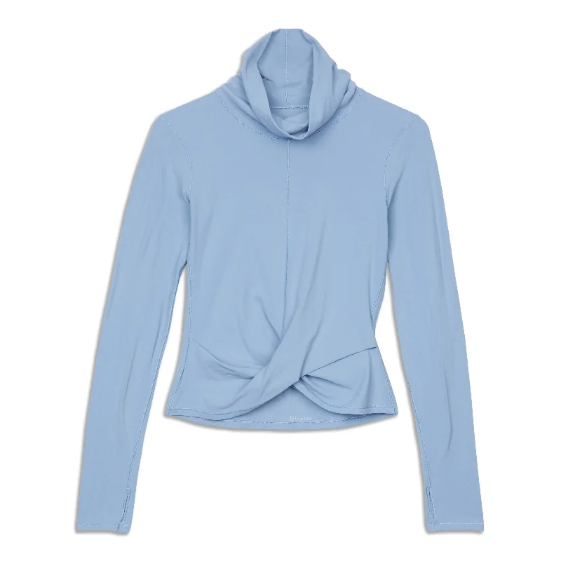 Yoga Tops with Breathable Mesh -Melodic Movement Long Sleeve Shirt - Resale
