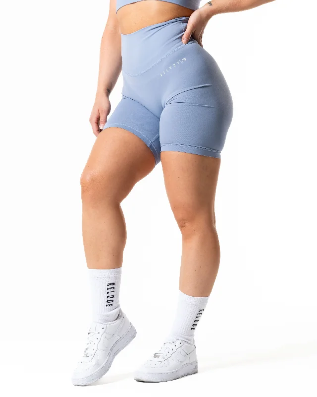 Yoga Shorts for Hot Yoga -Mercy Shorts - Light Blue