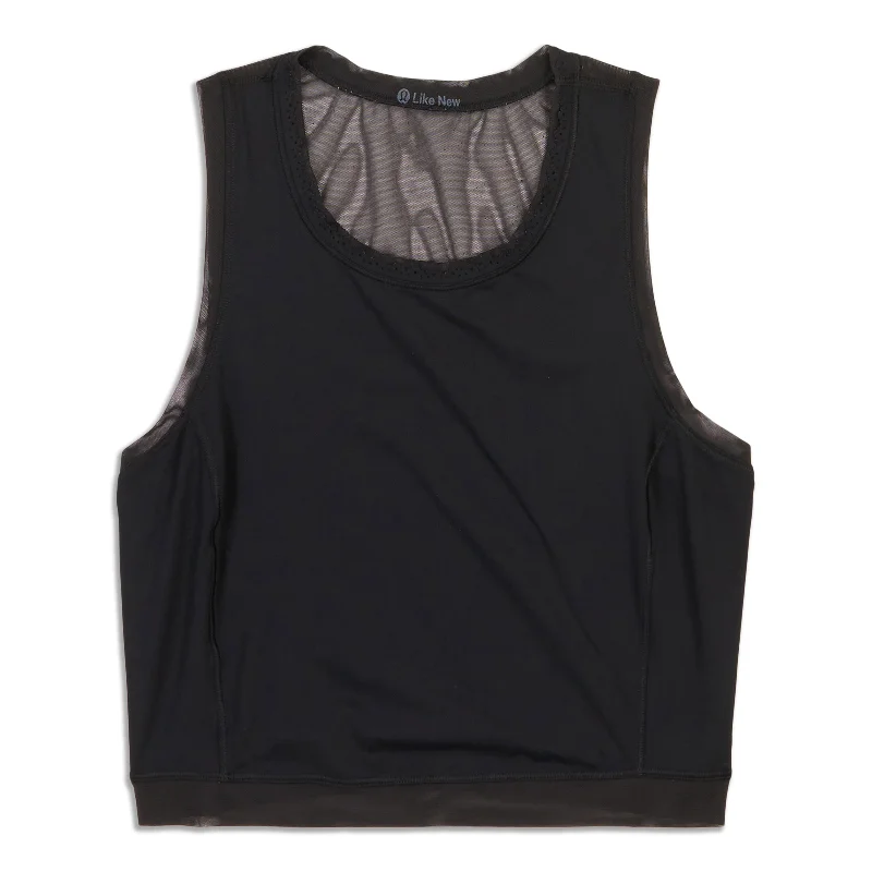 Lightweight Yoga Tops -Mesh Tank Top - Resale