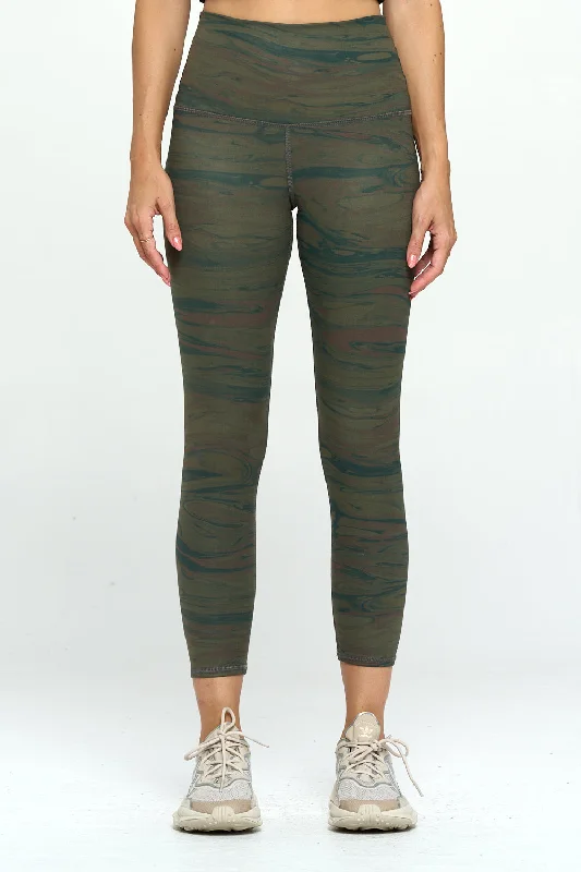 Yoga Pants for Increased Range of Motion -Mia - Agave Retro Swirl 7/8 Legging (High-Waist) Yoga Pants for Increased Range of Motion -Mia - Agave Retro Swirl 7/8 Legging (High-Waist)
