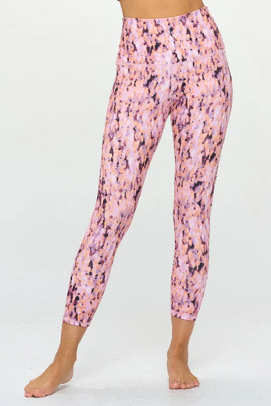 Flexible Yoga Pants for Smooth Poses -Mia -  Summer Lights - 7/8 Legging (High-Waist)
