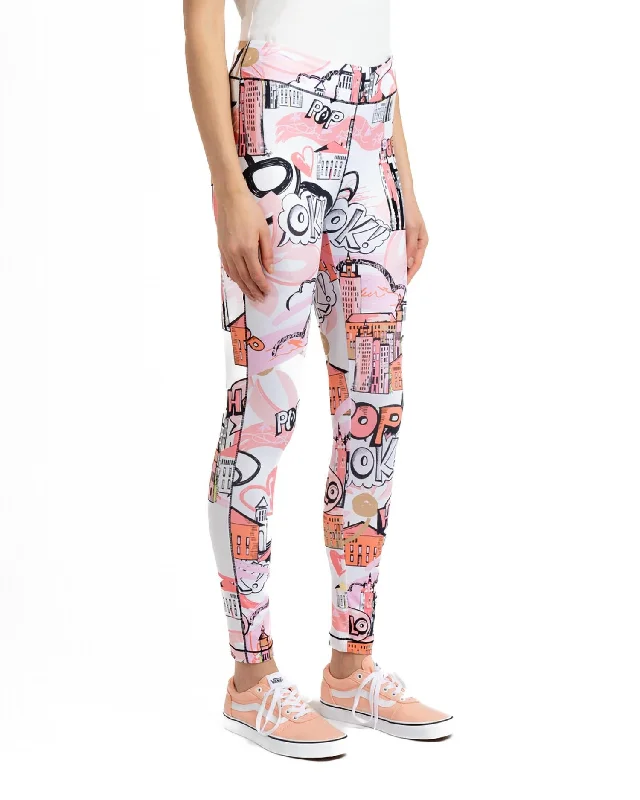 Yoga Shorts for Warm Weather Yoga Practice -Micro Knit Printed Legging In Cantaloupe