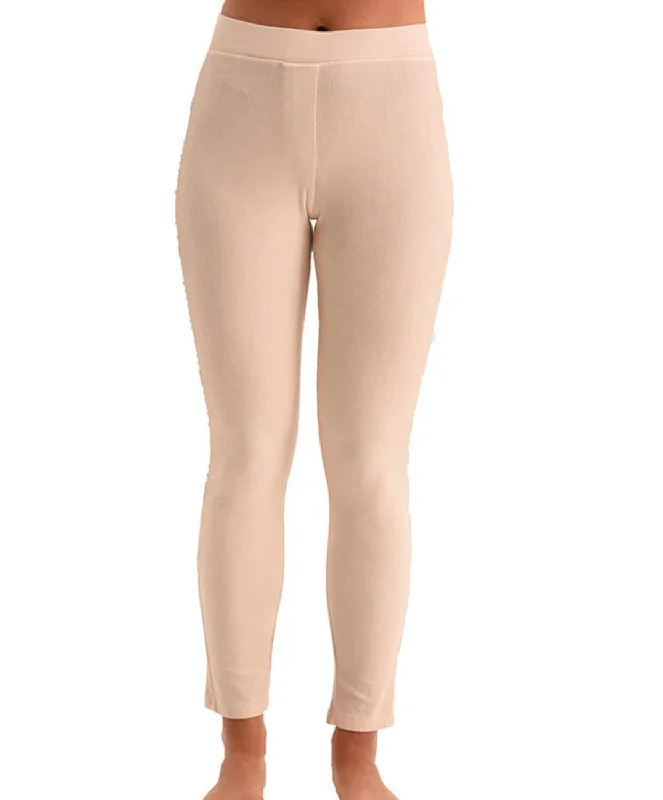 Yoga Shorts for Relaxation and Strength -Mid Rise Jegging In Oatmeal