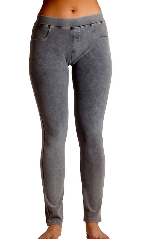Performance Yoga Shorts for Support -Mid Rise Leggings In Light Gray