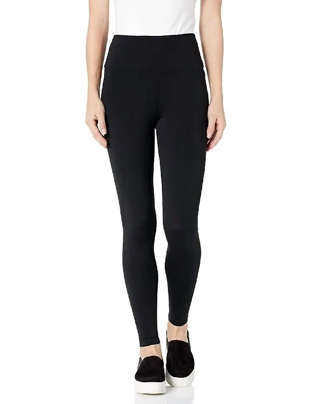 Yoga Shorts for Comfort and Support -Mid-Rise Tights In Black