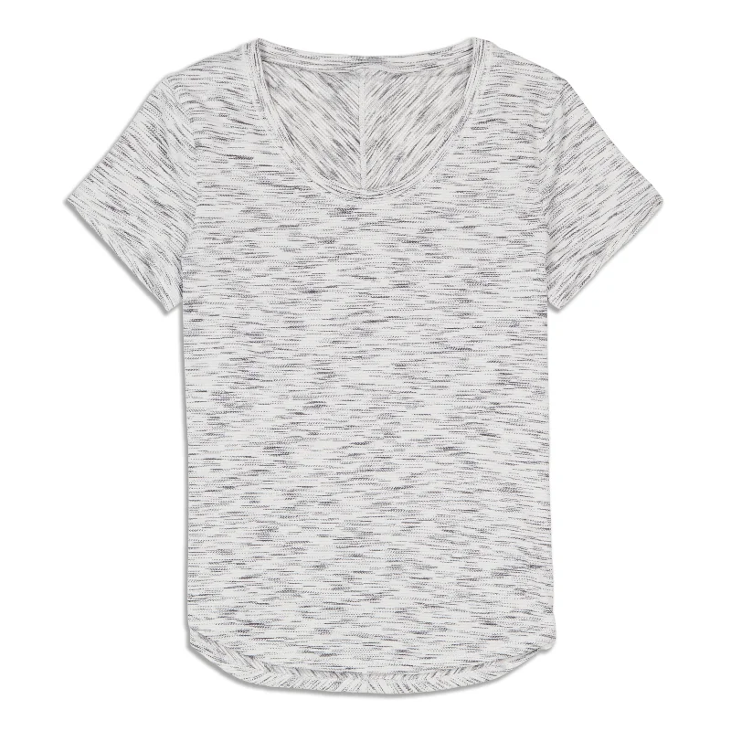 High-Waisted Yoga Tops for Better Fit -Miles Ahead Short Sleeve Shirt - Resale