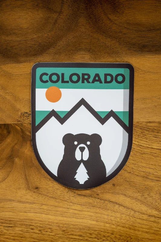 Yoga Pants with Shaping Fit -Mint Mountain Bear Sticker