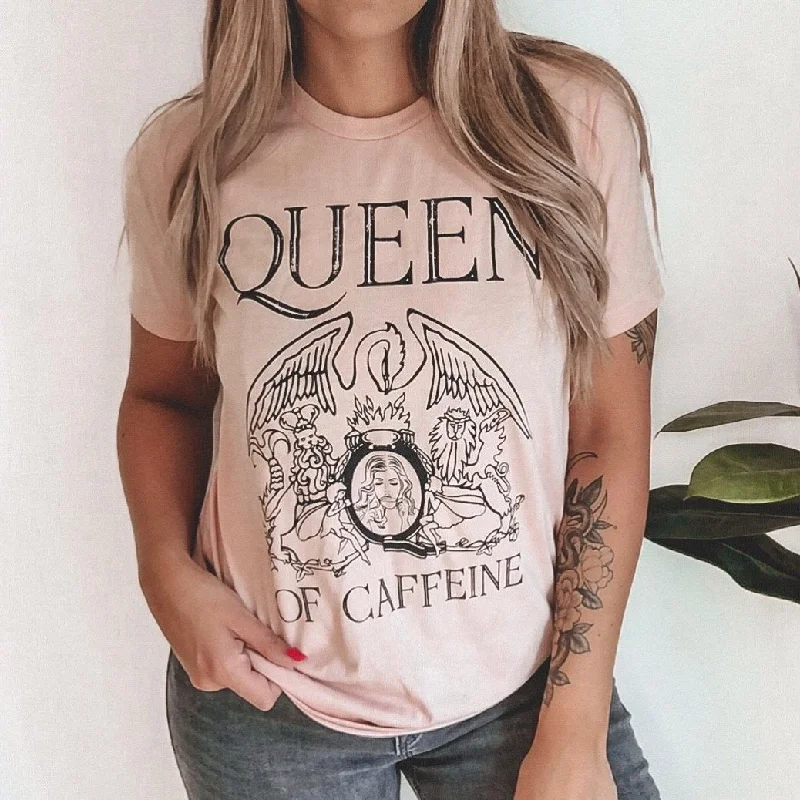 Yoga Tops for Strength and Flexibility -Queen • Peach Tee