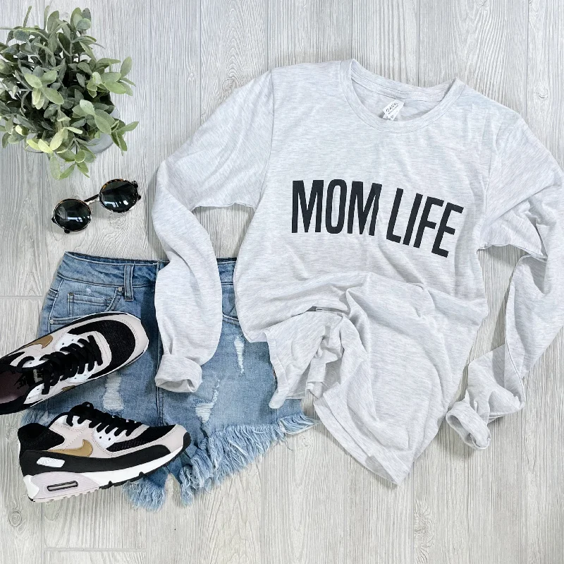 Breathable Yoga Tops for Active Yoga -MOM LIFE • Ash Long Sleeved