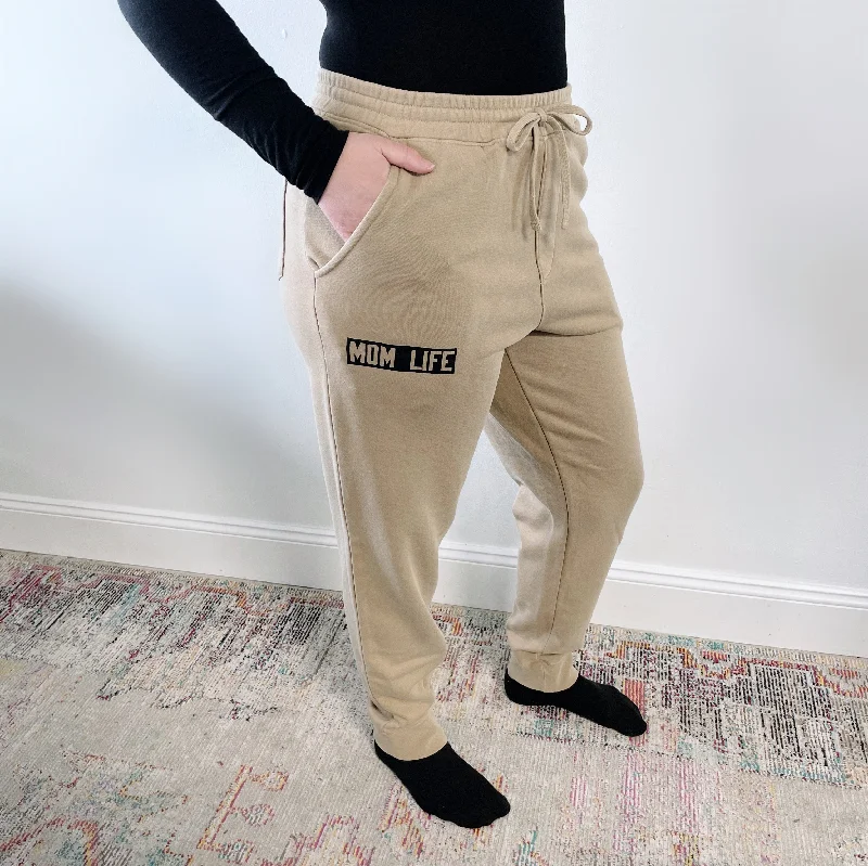 Yoga Pants for Flexibility and Endurance -Mom Life Joggers • Natural