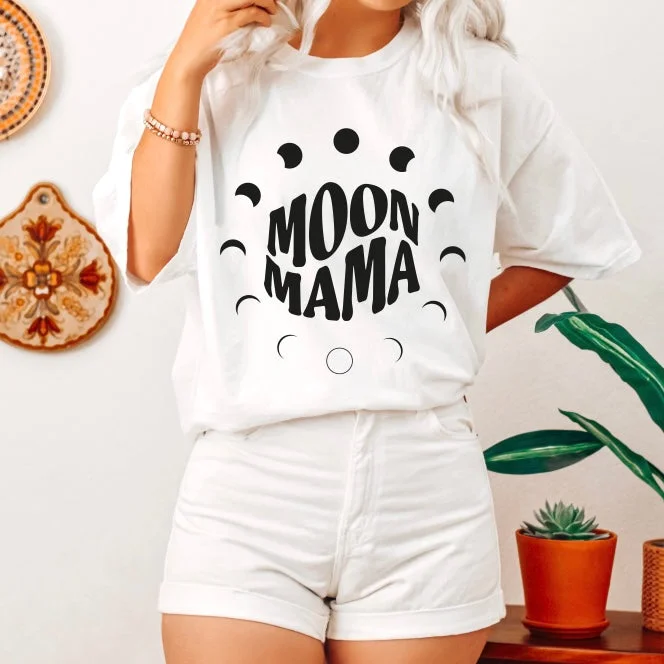 Yoga Tops for Comfort in Every Pose -MOON MAMA • White Comfort Tee