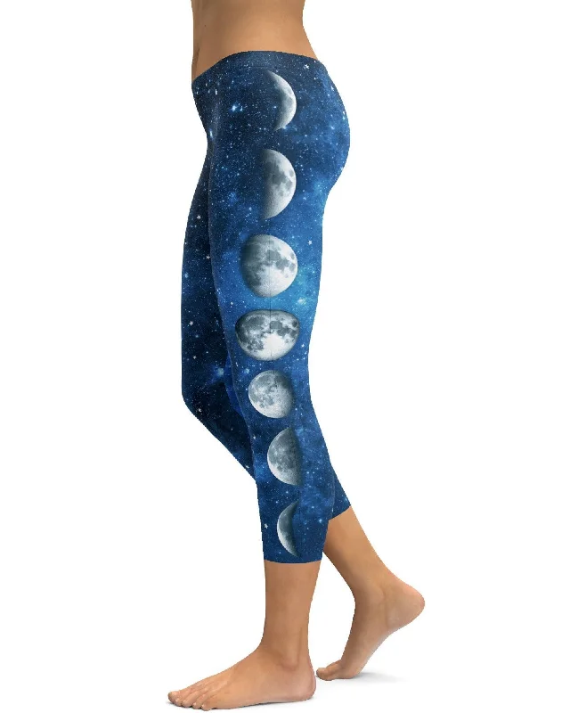 Yoga Pants for Flexibility and Strength -Moon Phases Capris