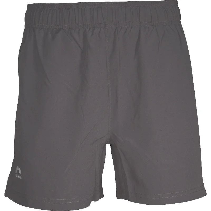 Comfortable Yoga Shorts for Flexibility -More Mile Active 5 Inch Mens Running Shorts - Grey