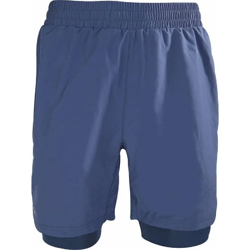 Yoga Shorts with Tummy Control -More Mile Core 2 In 1 Mens Running Shorts - Blue