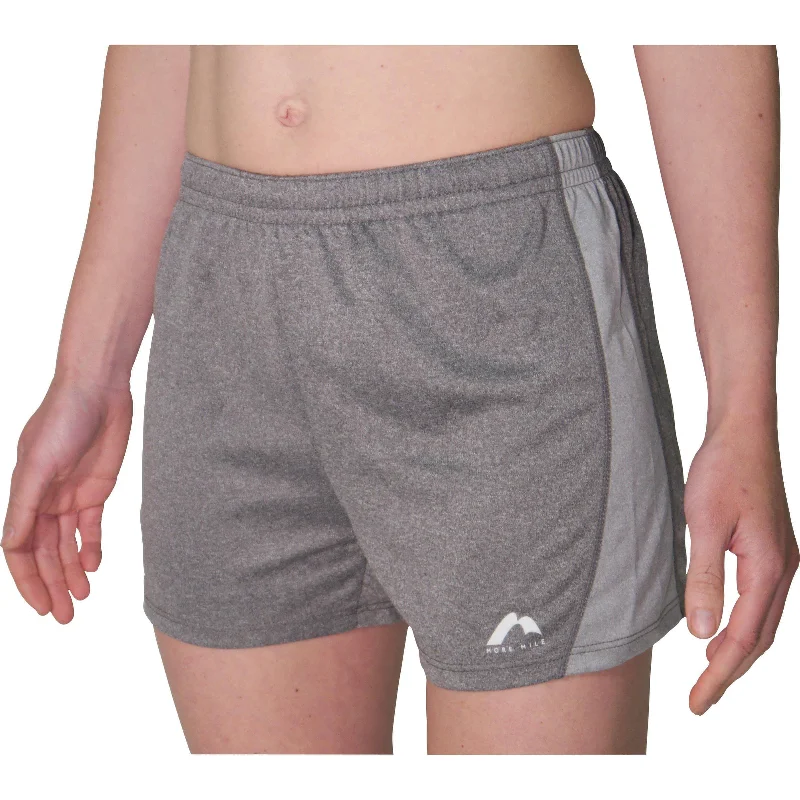Yoga Shorts for Performance and Style -More Mile Marl Jersey Womens Training Shorts - Grey