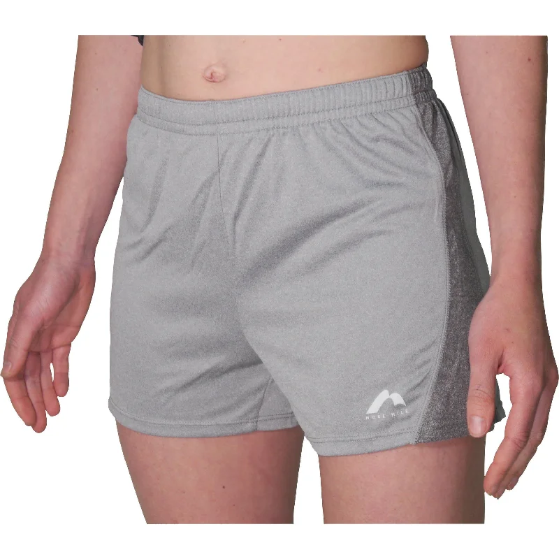 Soft Yoga Shorts for Yoga -More Mile Marl Jersey Womens Training Shorts - Grey