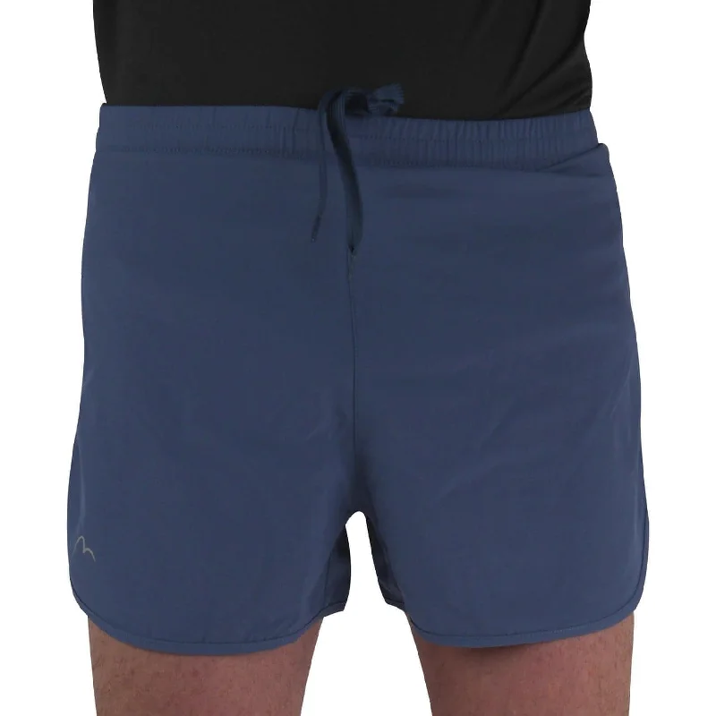 Yoga Shorts for Relaxing Poses -More Mile Racer Split Mens Running Shorts - Blue