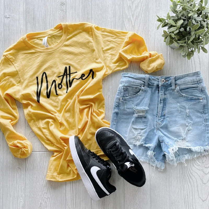 Yoga Tops for Hot Yoga and Stretching -Mother • Lemon Long Sleeve