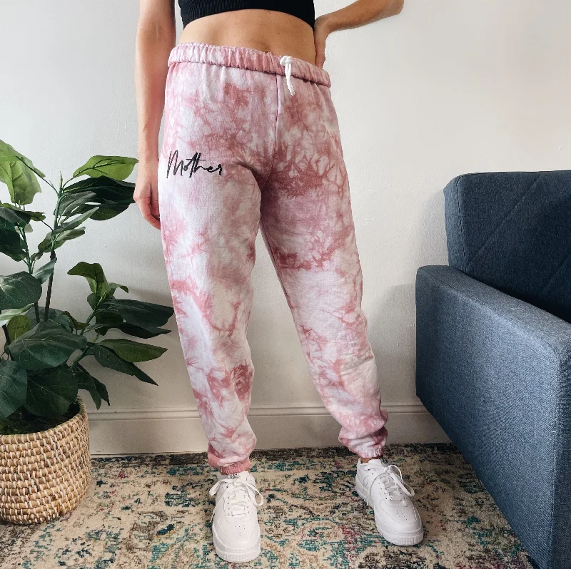 High-Waisted Yoga Pants with Tummy Control -Mother • Rose Dyed Sweats