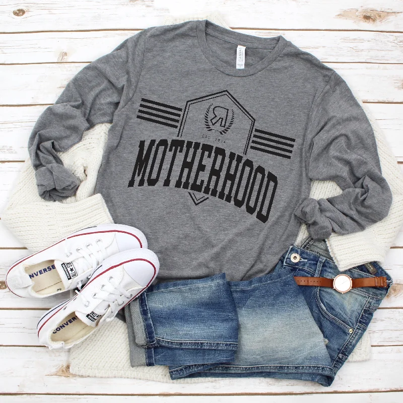 Yoga Tops for Deep Stretching -Motherhood Collegiate • Long Sleeved
