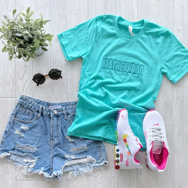 Comfortable and Stylish Yoga Tops -Motherhood Box • Teal Tonal Tee
