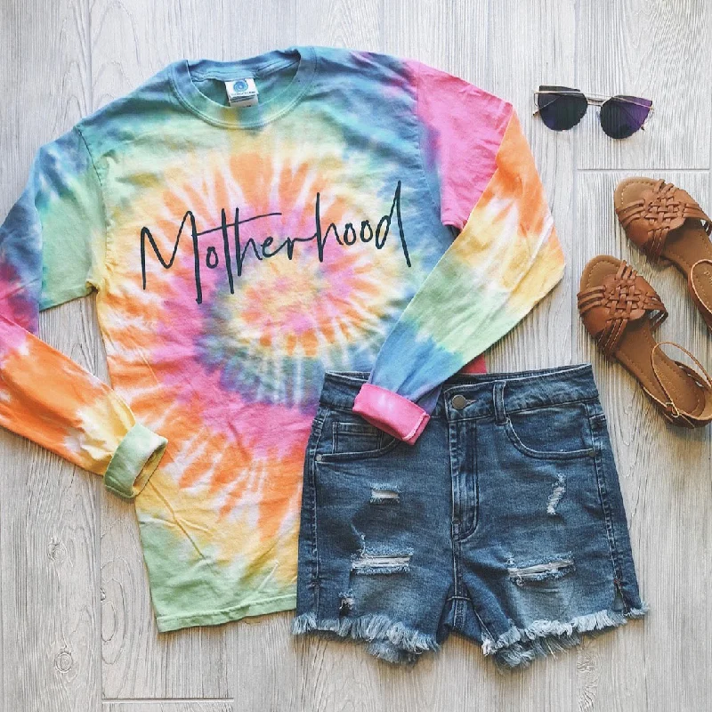 Yoga Tops for Softness and Comfort -Motherhood • Longsleeve Tie-Dye
