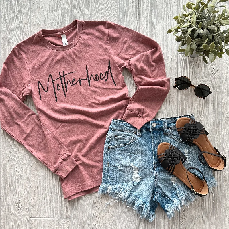 Yoga Tops for Everyday Stretching -Motherhood • Mauve Long Sleeve