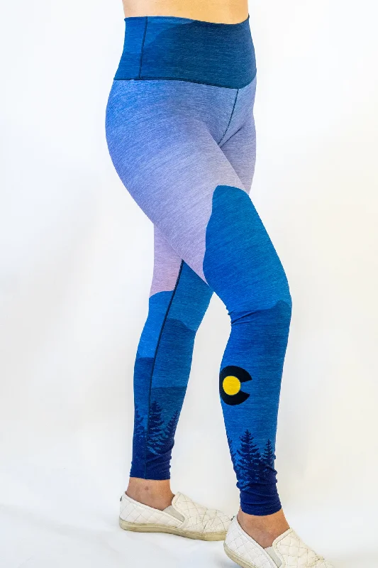 Women's Yoga Pants for All Styles -Mountain Sunset Native Yoga Pants