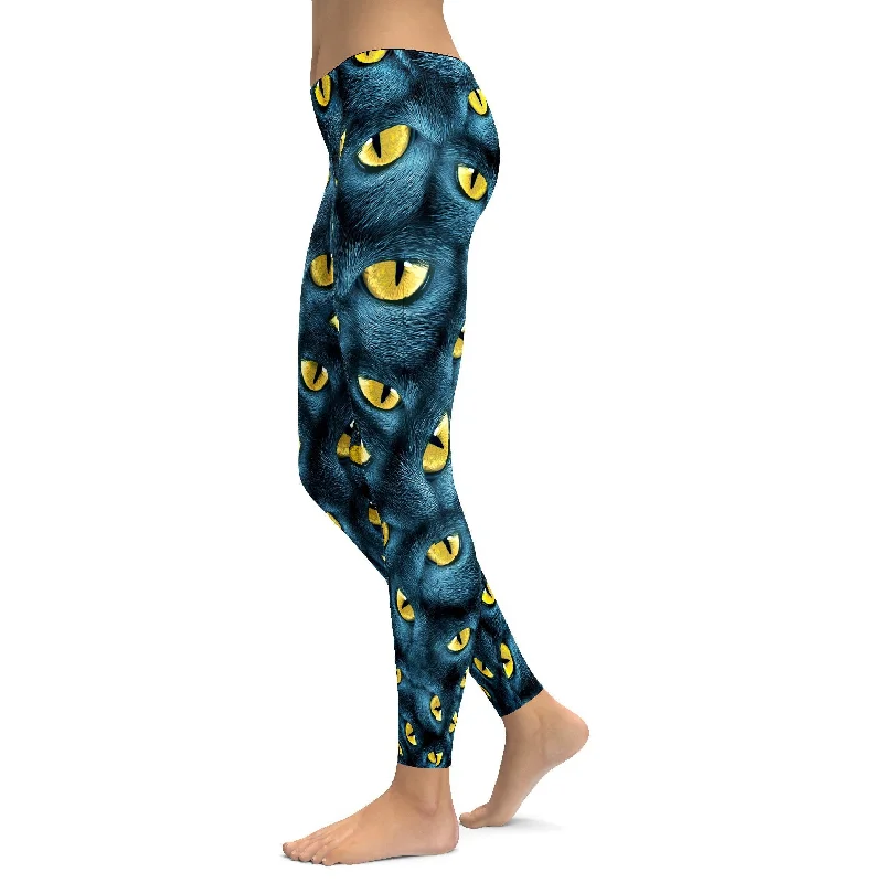 Yoga Pants for Ease of Movement -Multi Eyed Blue Leggings