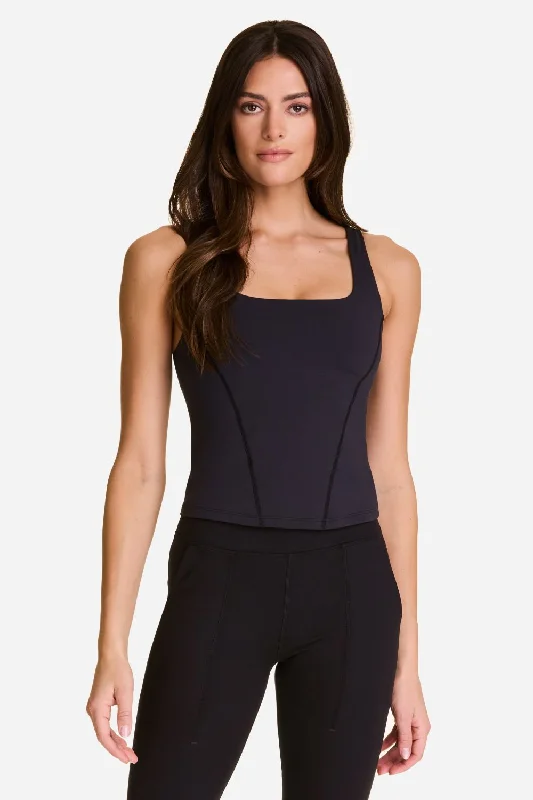 Fitted Yoga Tops with Support -Muse Shelf Tank